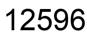 Number 12596 black image