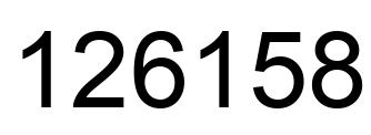 Number 126158 black image