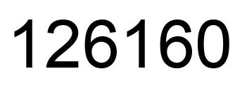 Number 126160 black image