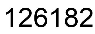 Number 126182 black image