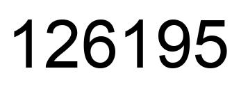 Number 126195 black image