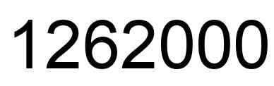 Number 1262000 black image