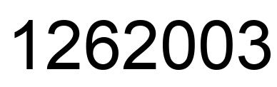 Number 1262003 black image