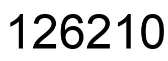 Number 126210 black image