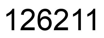 Number 126211 black image