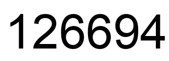 Número 126694 imagen negro