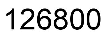 Number 126800 black image