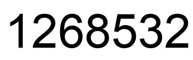Number 1268532 black image
