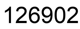Number 126902 black image