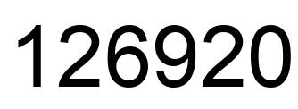 Number 126920 black image