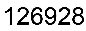 Number 126928 black image