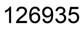 Number 126935 black image