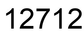 Number 12712 black image