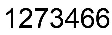 Number 1273466 black image
