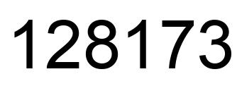 Number 128173 black image