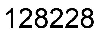 Number 128228 black image