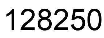 Number 128250 black image