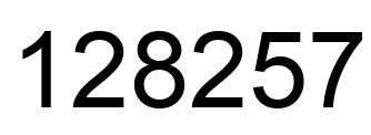 Number 128257 black image
