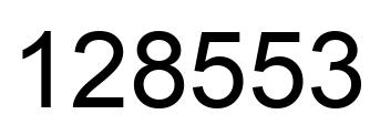 Number 128553 black image