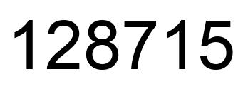 Number 128715 black image