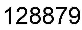 Number 128879 black image