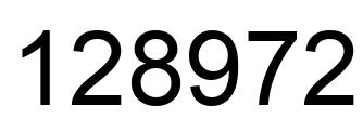 Number 128972 black image