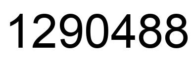 Number 1290488 black image
