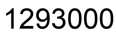 Number 1293000 black image