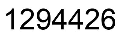Number 1294426 black image
