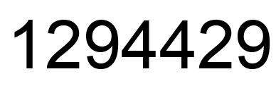 Number 1294429 black image