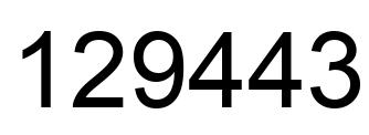 Number 129443 black image