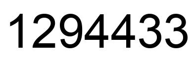 Number 1294433 black image