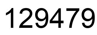 Number 129479 black image