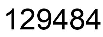 Number 129484 black image