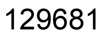Número 129681 imagen negro