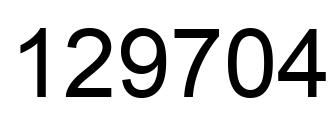 Number 129704 black image
