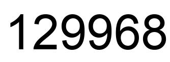 Number 129968 black image