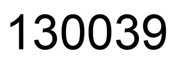 Número 130039 imagen negro