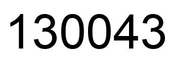 Número 130043 imagen negro