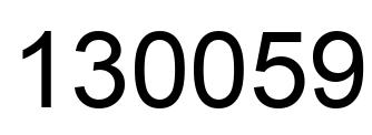 Número 130059 imagen negro