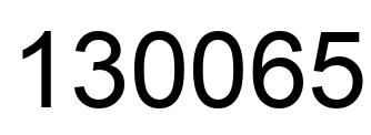 Número 130065 imagen negro