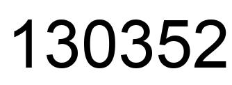 Number 130352 black image