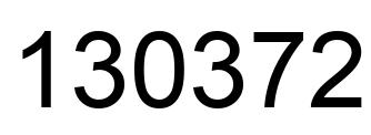Number 130372 black image