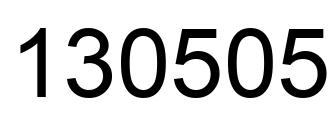 Number 130505 black image