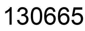 Number 130665 black image
