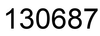 Number 130687 black image