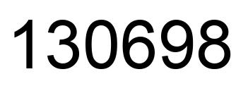 Number 130698 black image