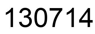 Número 130714 imagen negro