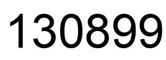 Number 130899 black image