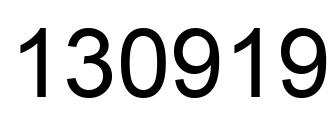 Number 130919 black image